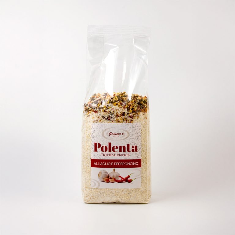 Polenta bianca all'aglio e peperoncino