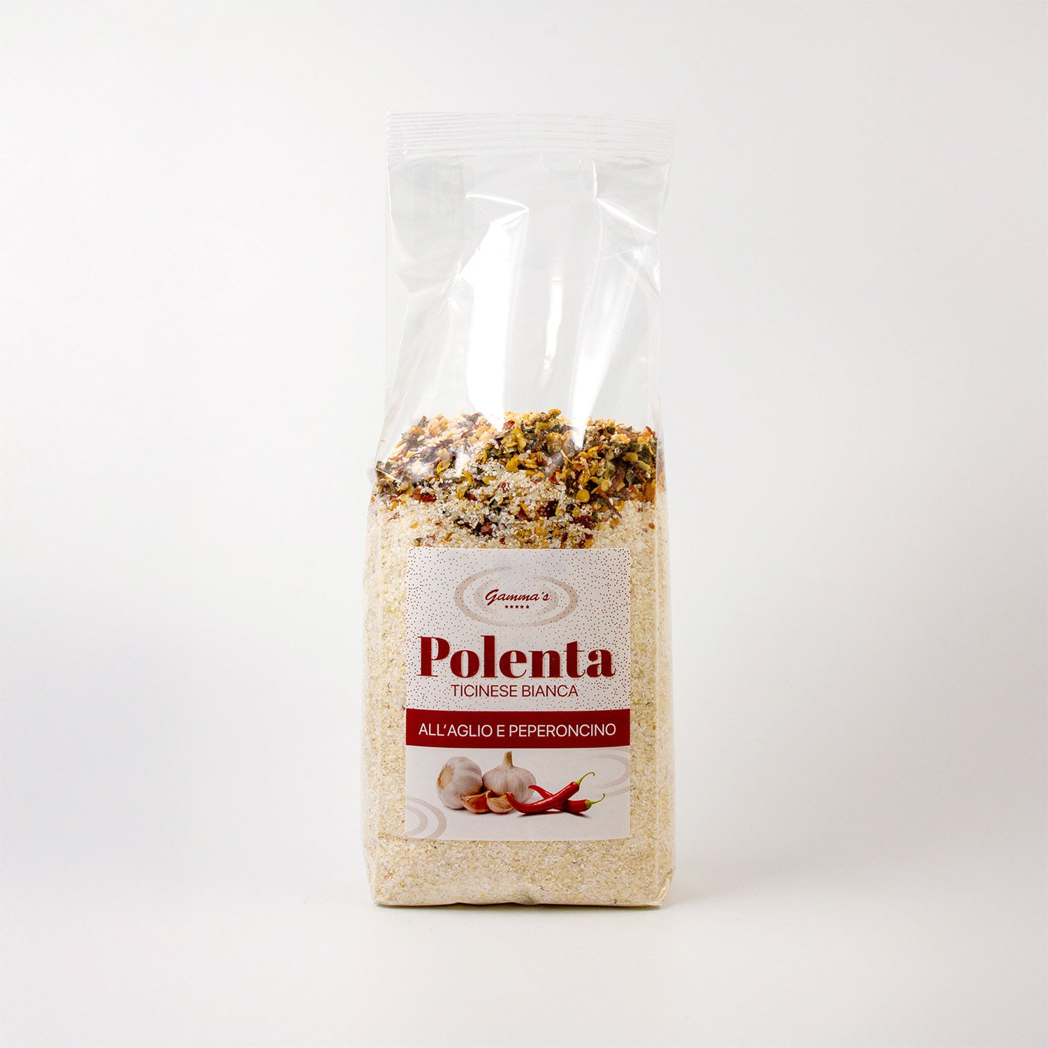 Polenta bianca all'aglio e peperoncino